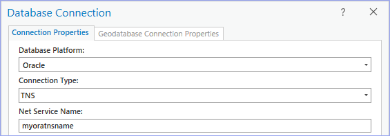 Connecting to Oracle using the net service name myoratnsname Connecting to Oracle using the net service name myoratnsname